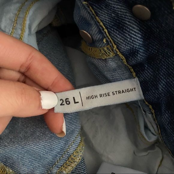 Pacsun Two Panel High Waisted Straight Leg Jeans - Picture 7 of 10